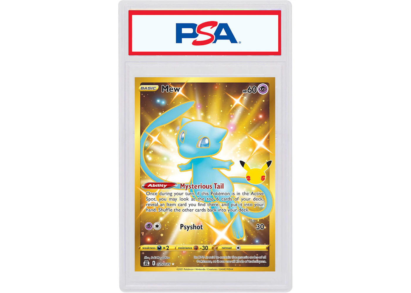 Mew 2021 Pokmon Celebrations Full Art Secret Rare #025/025 (PSA or BGS Graded) - 2021 - US Mew 2021 Pokmon Celebrations Full Art Secret Rare #025/025 (PSA or BGS Graded) - 2021 - US
