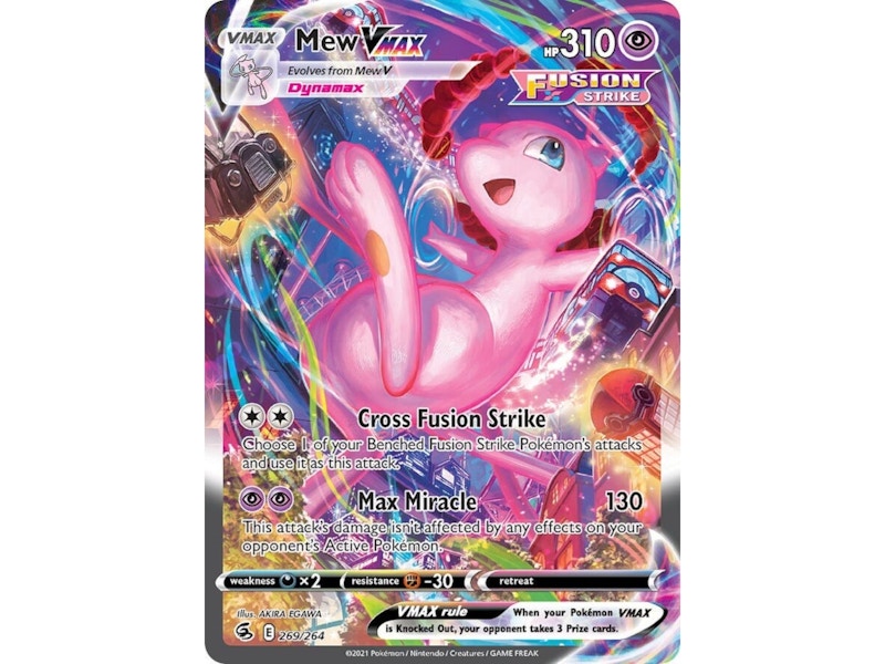 Mew Vmax 2021 Pokmon Scarlet & Violet Fusion Strike Ultra Rare Vmax  269/264 Ungraded - 2021 - US