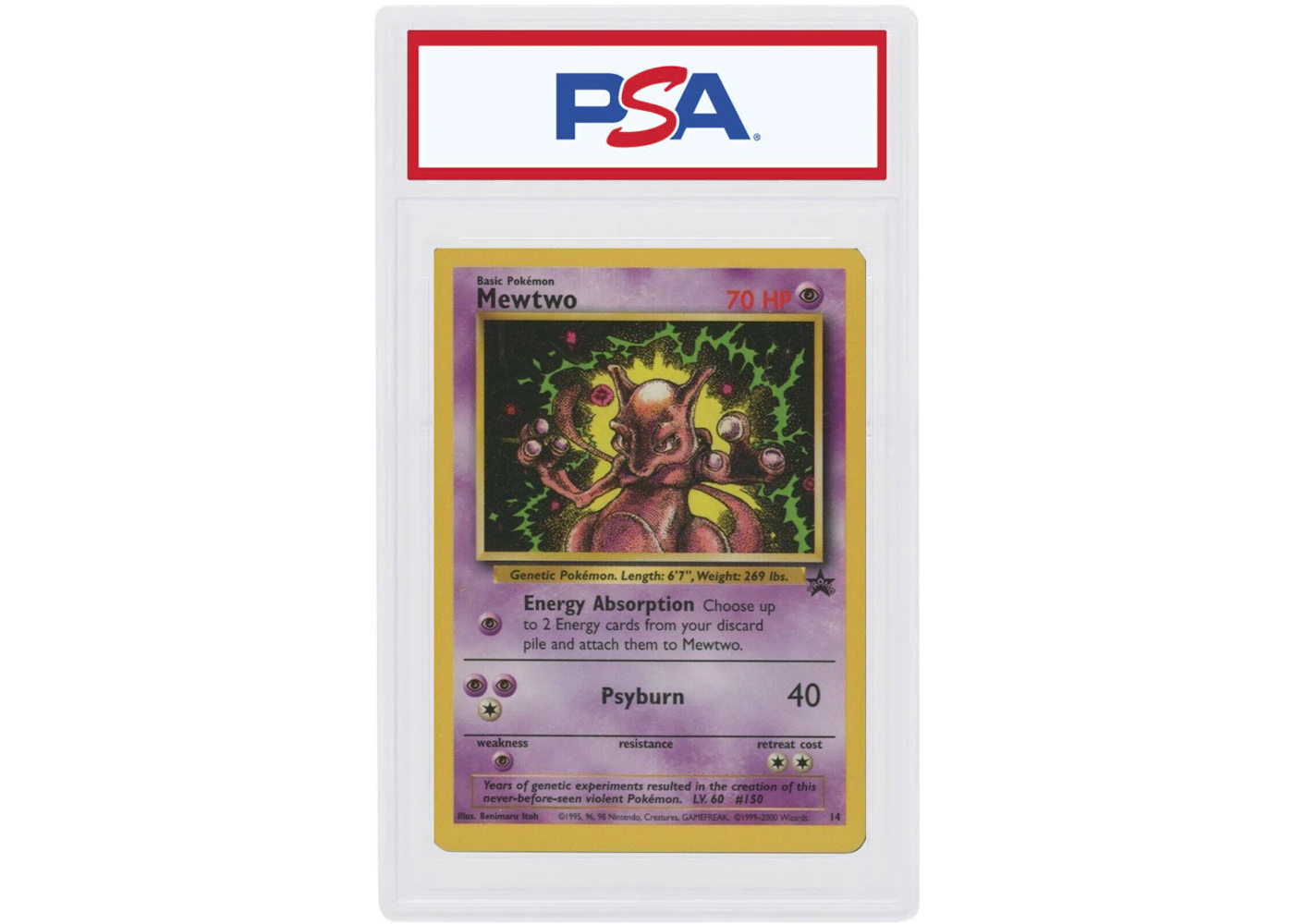 Mewtwo 2000 Pokemon TCG Promo Black Star #14 (PSA or BGS Graded) - 2000 - US Mewtwo 2000 Pokemon TCG Promo Black Star #14 (PSA or BGS Graded) - 2000 - US