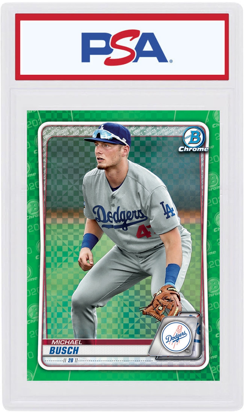 Michael Busch 2020 Bowman Chrome X Green X-Fractor /31 #BCP-152