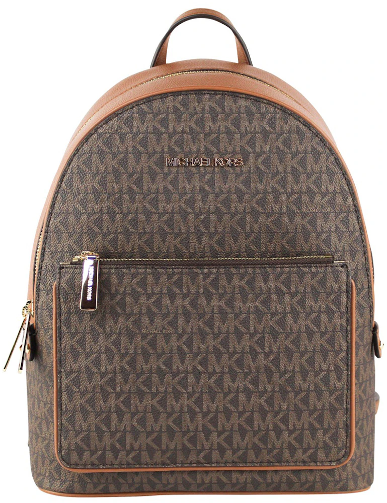 Michael Kors Adina Signature Backpack Medium Brown in PVC/Leather with  Gold-tone - US