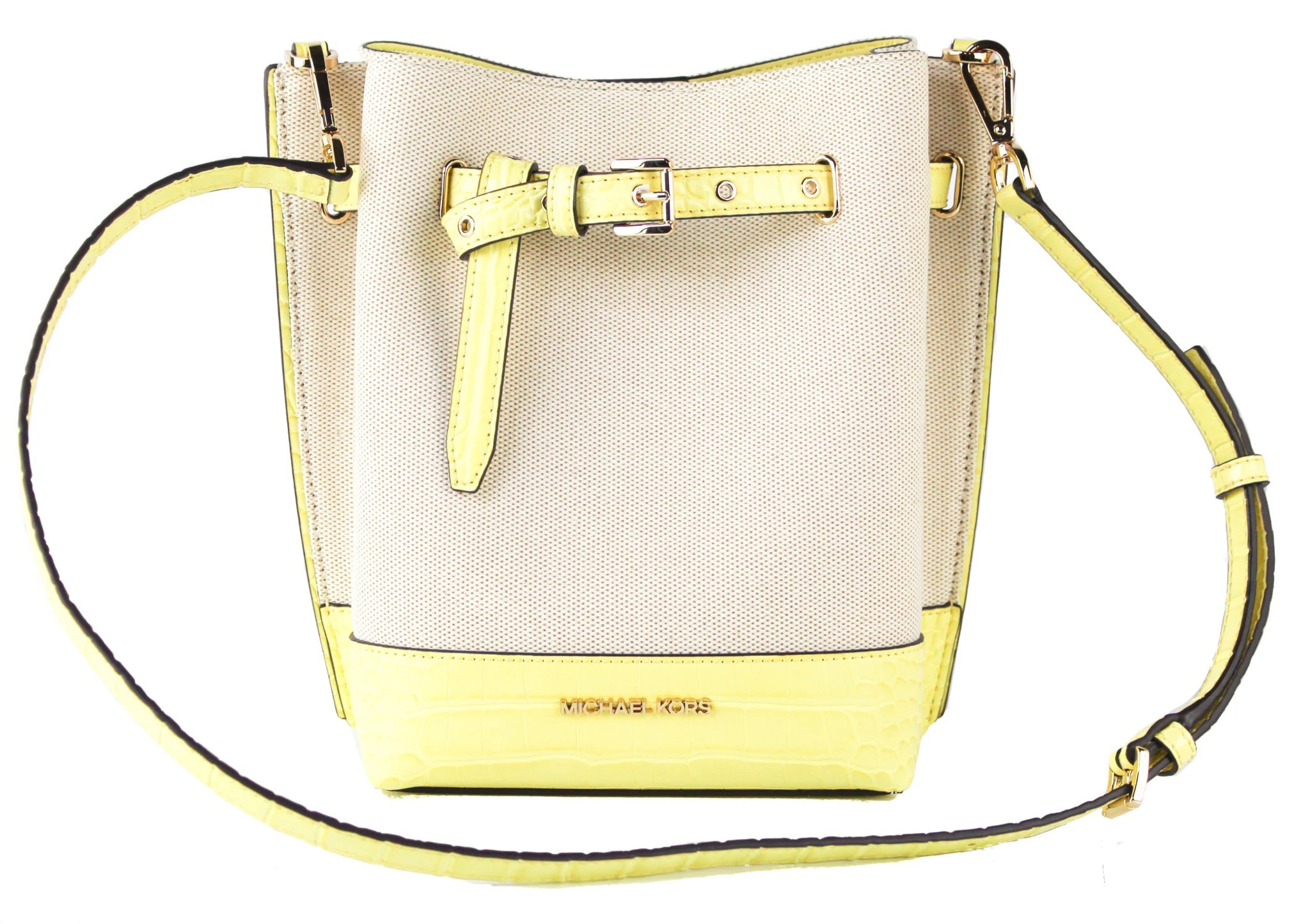 Michael Kors Emilia Small Black Pebbled Leather Bucket Bag Messenger Handbag  | eBay