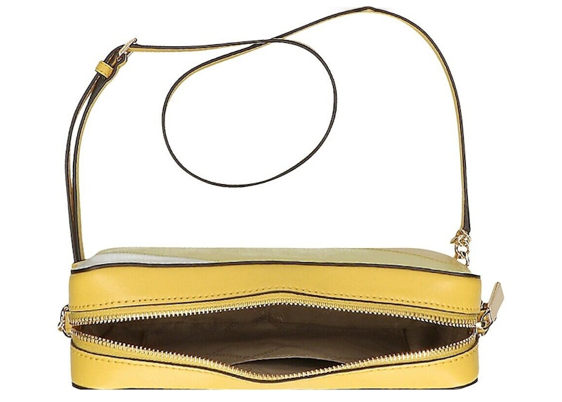 Michael kors large gusset top crossbody bag gold tone hardware