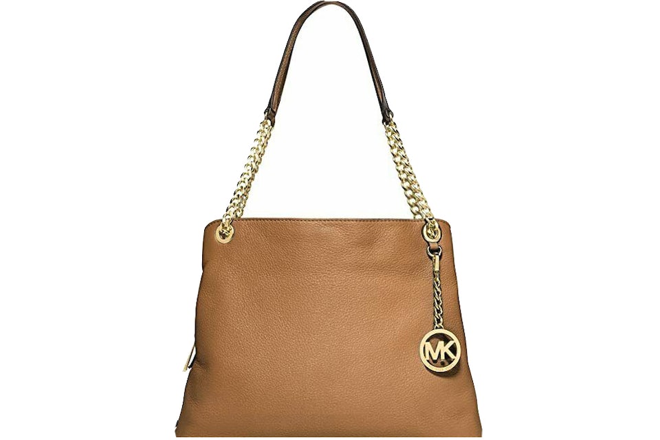 Michael Kors Jet Set Chain Leather Shoulder Bag Brown in Leather with  Gold-tone - US