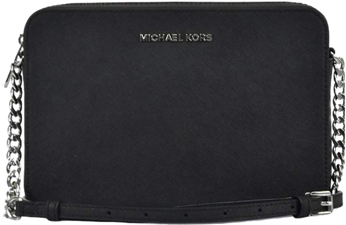  Michael Kors Jet Set Large East West Crossbody Black Saffiano : Michael  Kors: Clothing, Shoes & Jewelry