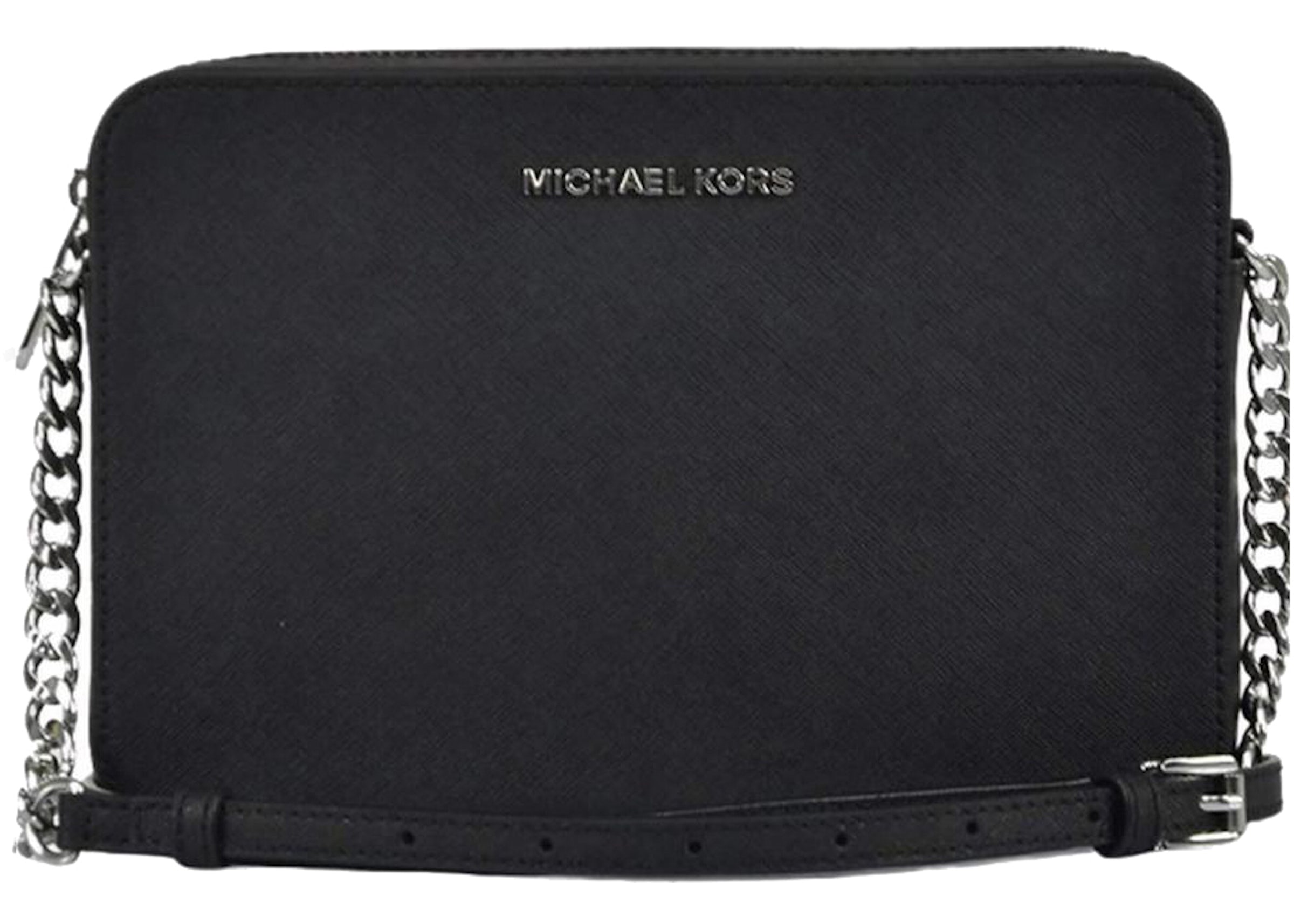 Michael Kors Jet Set Large East/West Crossbody Black One Size: Handbags