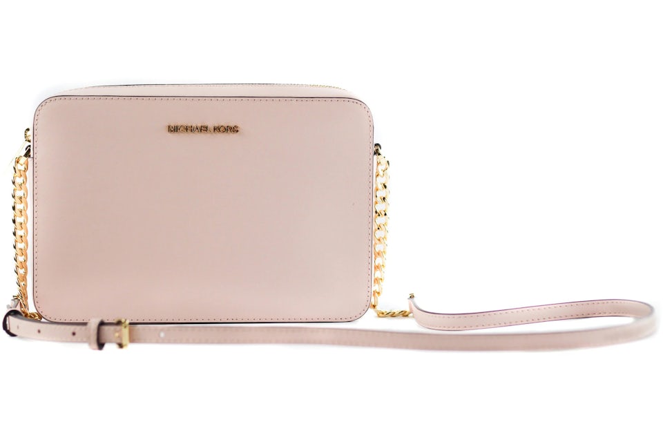 Michael Kors Jet Set East West Crossbody Bag Large Powder Blush in Saffiano  Leather with Gold-tone - US