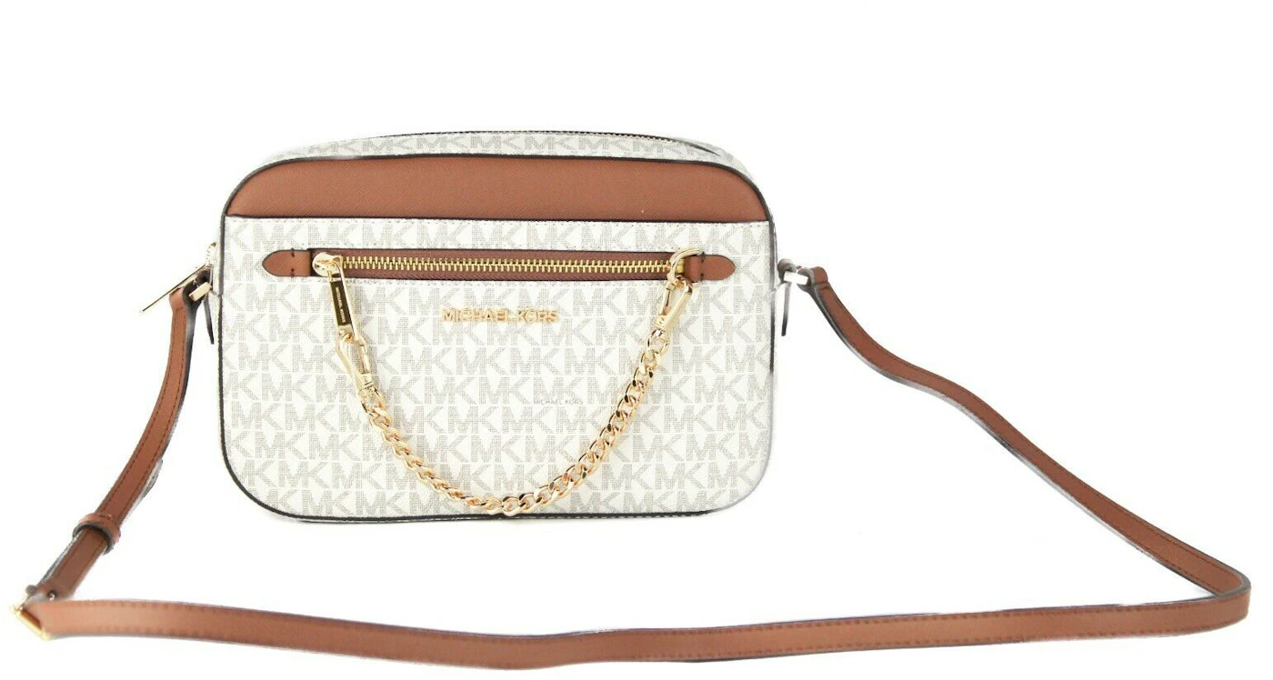 Michael Kors Jet Set East West Crossbody Bag Large Vanilla/Brown