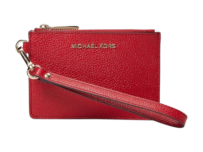 Michael Kors Jet Set Small Coin Purse Crimson in Leather - KR
