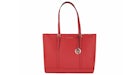 Michael Kors Jet Set Top Zip Tote Bag Large Flame Red