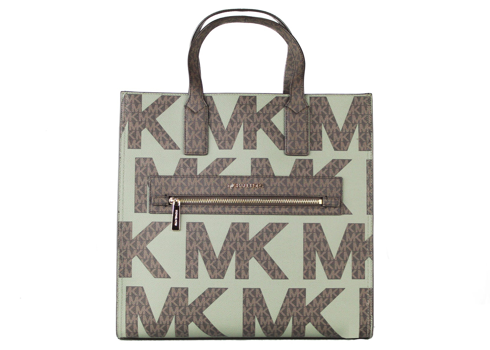 Michael Kors Avril Small Leather Top Zip Satchel Crossbody Brown MK  ArGabys Bags
