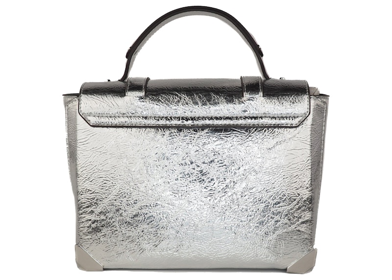 MICHAEL KORS Clutch Purse Berkeley Silver & Black Genuine Patent Leather Bag  – Laselva MMA