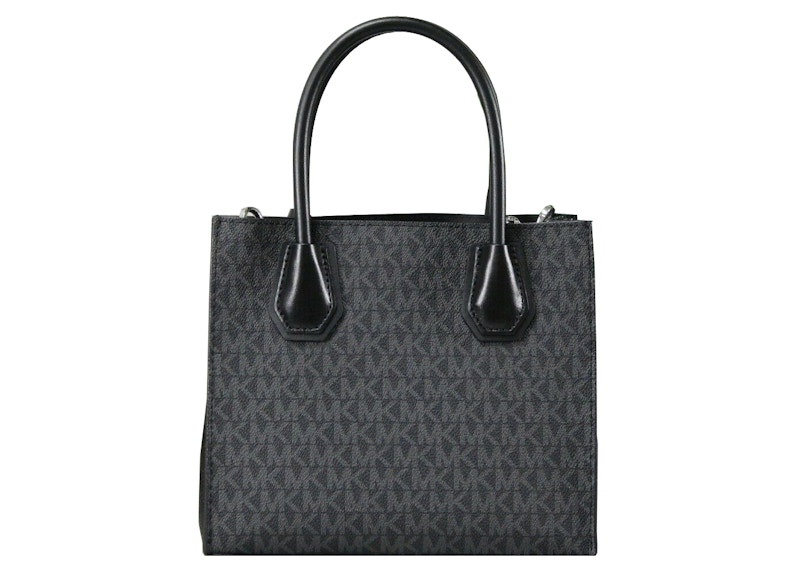 Michael kors mercer sale black medium tote bag