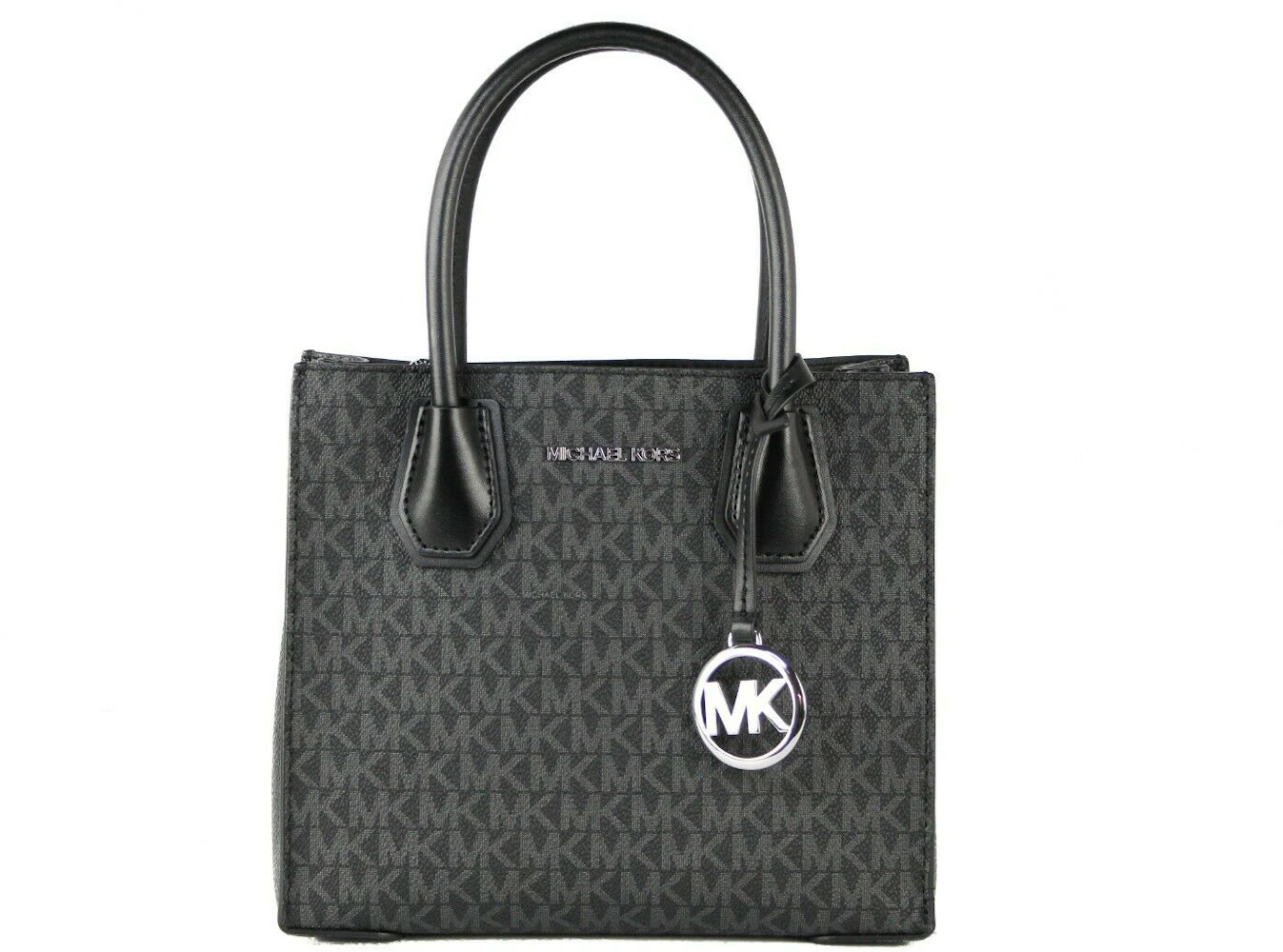 Michael Kors Mercer Signature Messenger Bag Medium Black in Leather ...