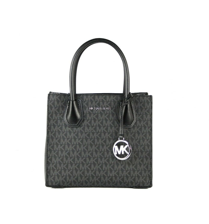 Michael Kors Mercer Signature Messenger Bag Medium Black in