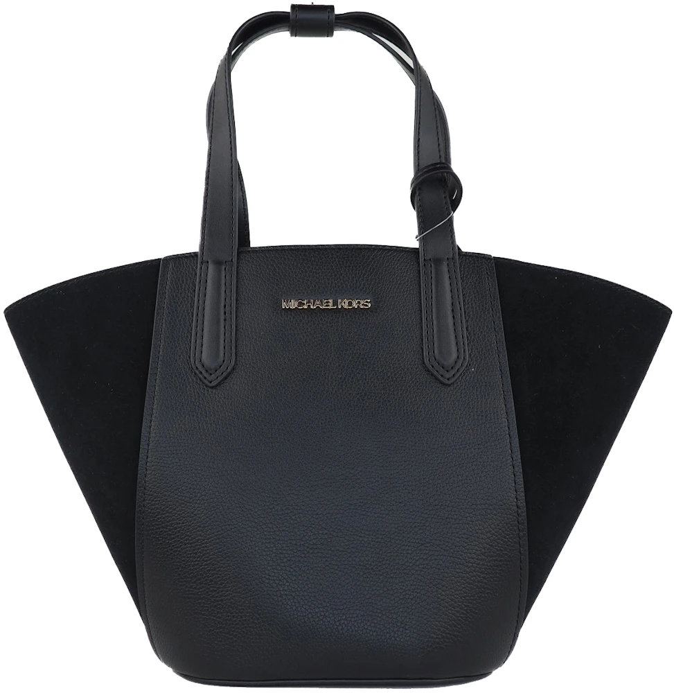 Michael Kors Leather Portia Shoulder Bag Black Pony-style calfskin  ref.1028984 - Joli Closet