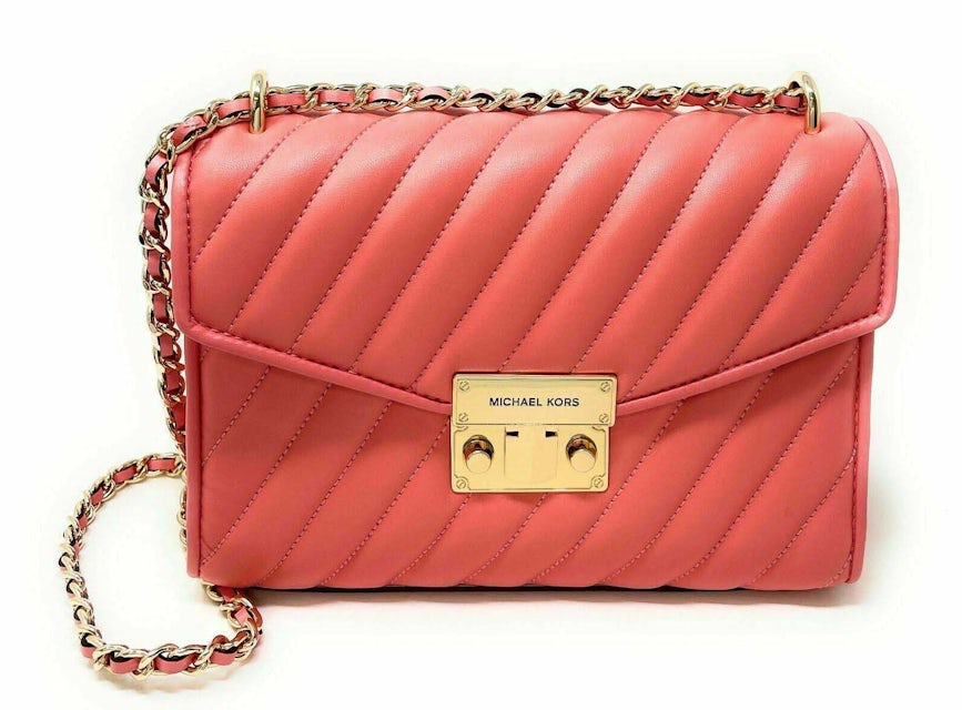 Michael Kors Suri Small Quilted Crossbody Bag In Pink