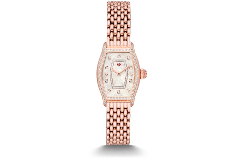 Michele Coquette Pink Gold Diamond MWW08A000243 23mm in Stainless