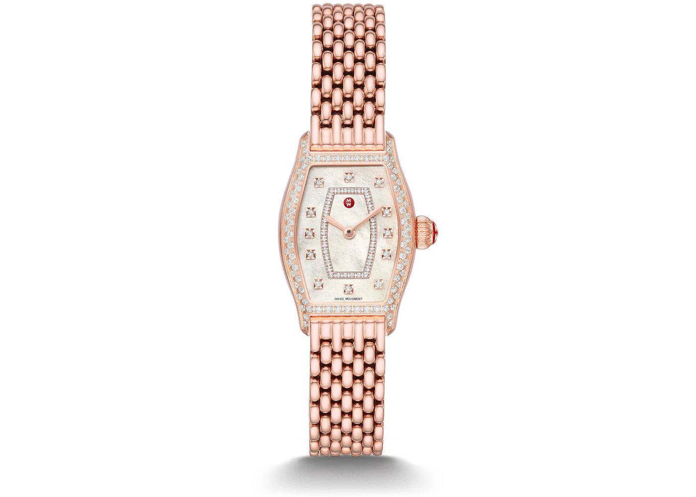 Michele Coquette Pink Gold Diamond MWW08A000243 23mm in Stainless