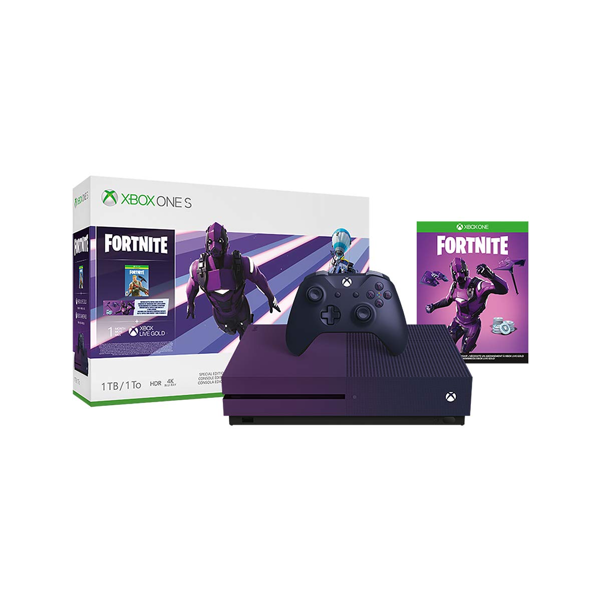 Microsoft Xbox One S 1TB Fortnite Battle Royale Special Edition Console  Bundle 23C-00080 US
