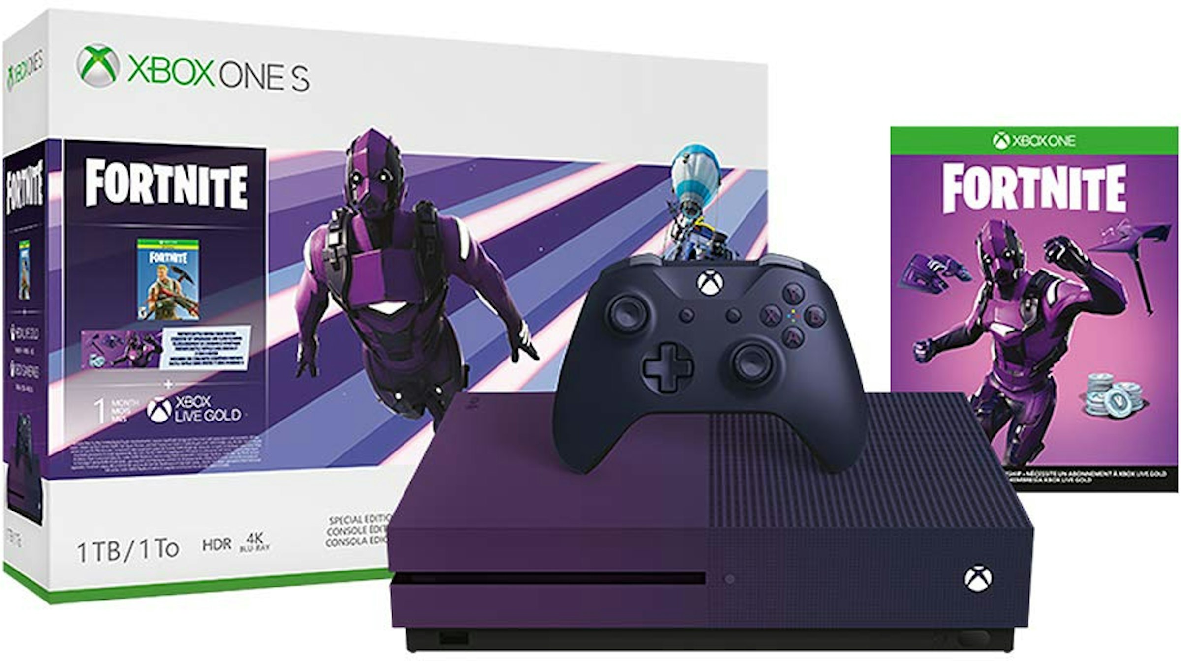 Microsoft Xbox One S 1TB Fortnite Battle Royale Special Edition Bundle 23C-00080 -