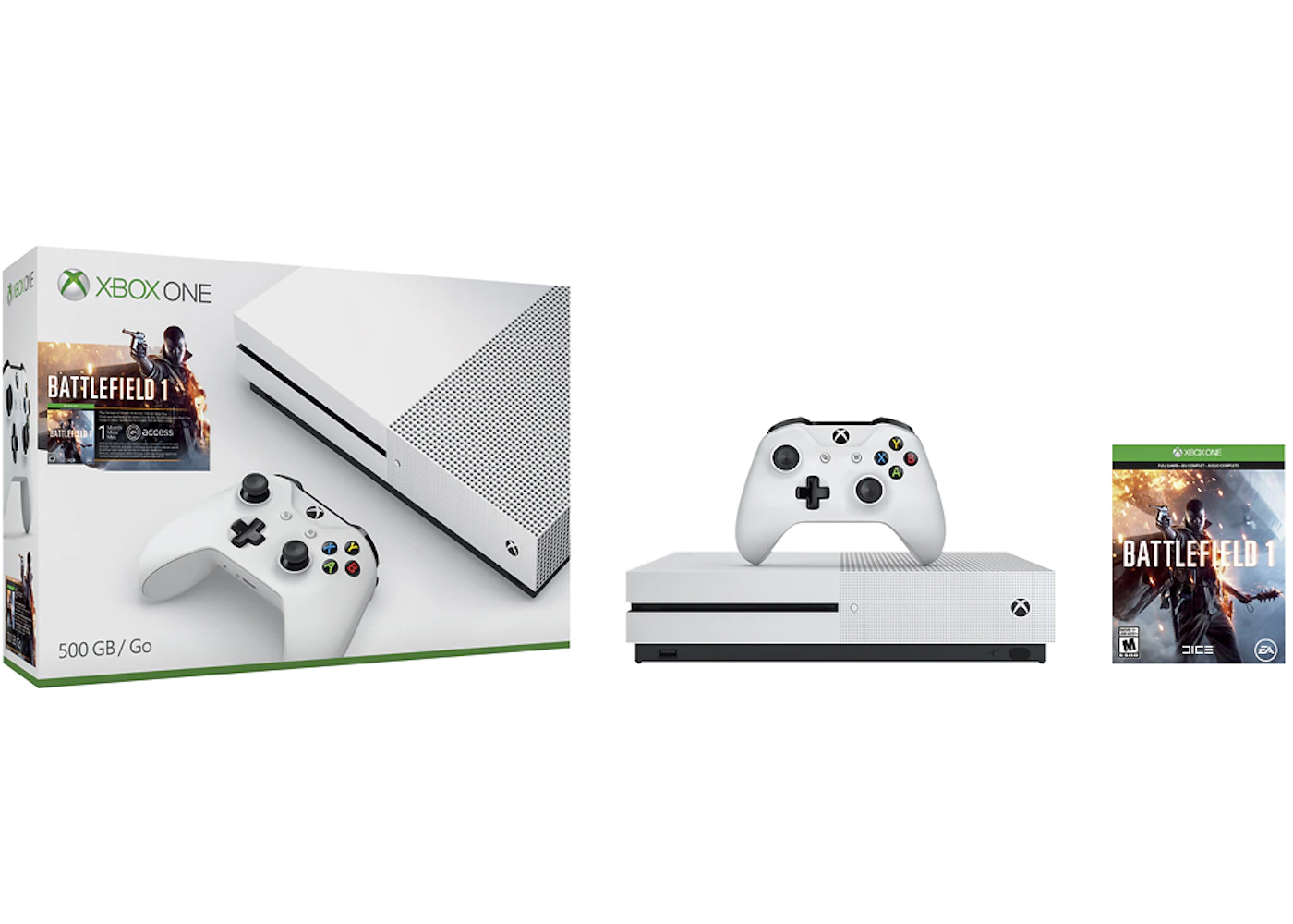 Xbox One S Battlefield Bundle Console (ZQ9-00028) White - US