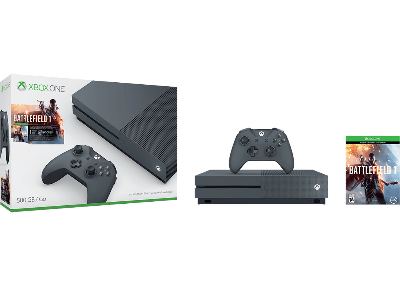 Microsoft Xbox One S 500GB Battlefield Bundle Console ZZG 00028