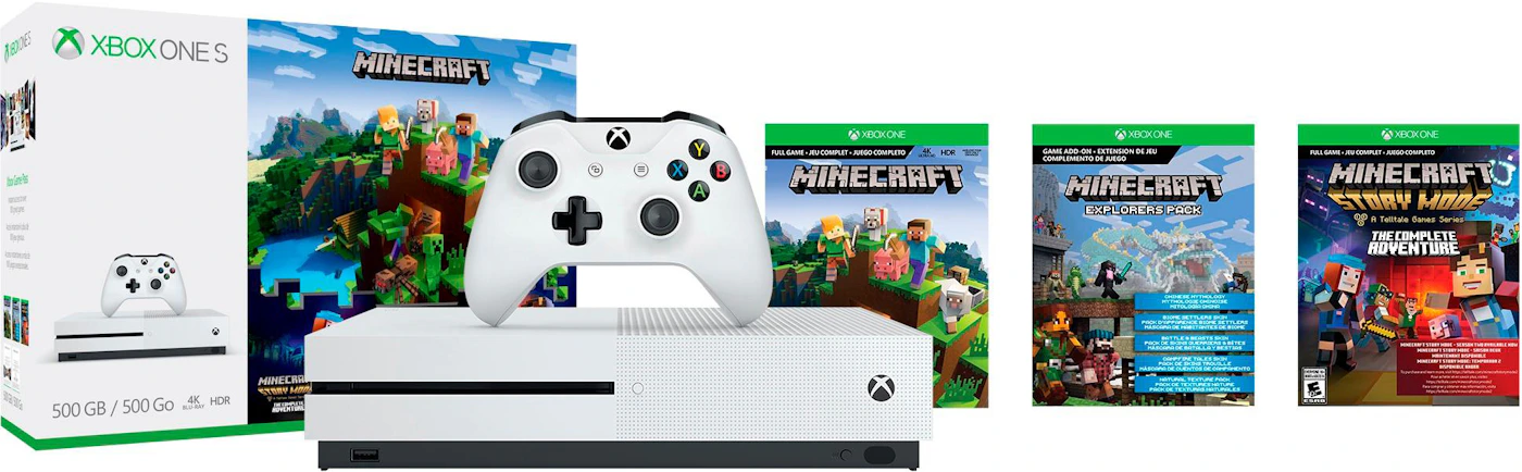  Xbox One S 500GB Console - Minecraft Bundle [Discontinued] :  Video Games