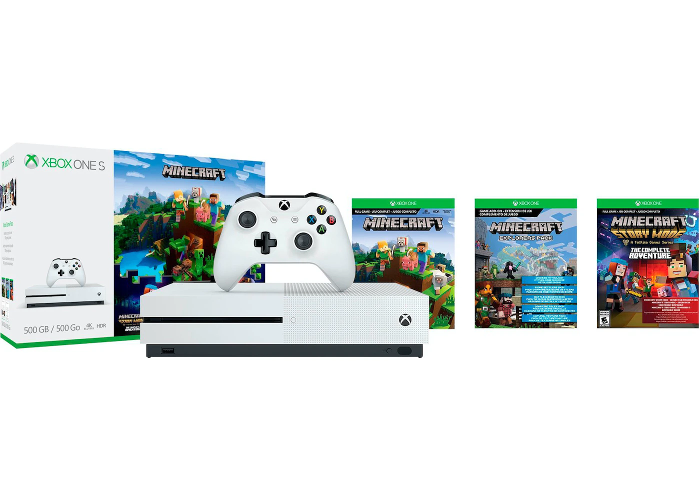 Lure Excrete Postal code Microsoft Xbox One S 500GB Minecraft Bundle Console (ZQ9-00288) White - JP
