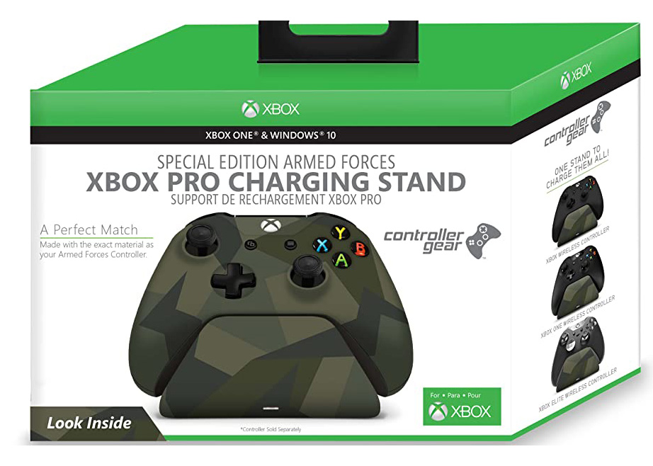 Microsoft Xbox Pro Controller Gear Charging Stand Armed Forces