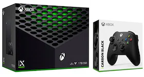 Microsoft Xbox Series X 1TB Console with Extra Carbon Black Controller Bundle RRT-00001-QAT-00001