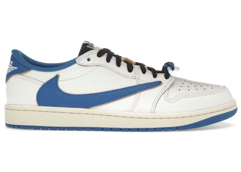 Jordan 1 Retro Low OG SP Fragment x Travis Scott Sail Military