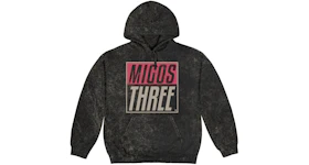 Migos Migos Three Vintage Hoodie Washed Black