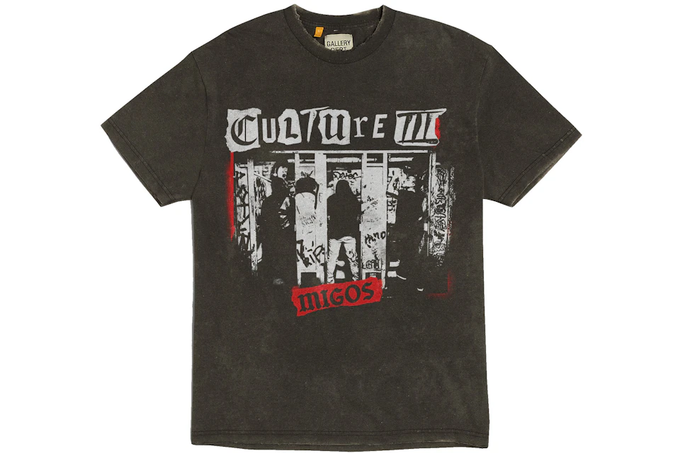 Migos x Gallery Dept. For Culture III Poster T-shirt Washed Black
