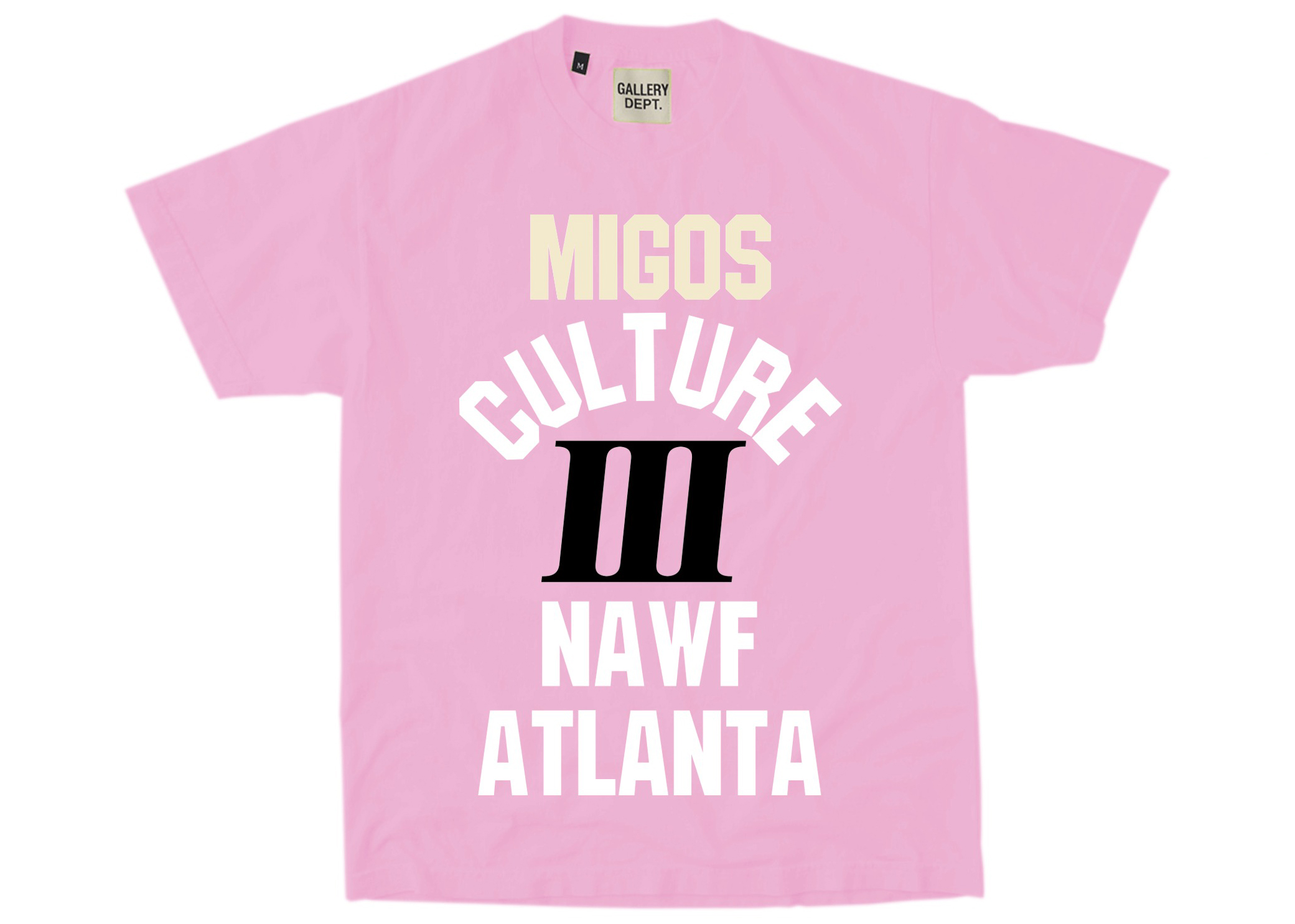 Migos x Gallery Dept. For Culture III YRN T-shirt Pink Men's