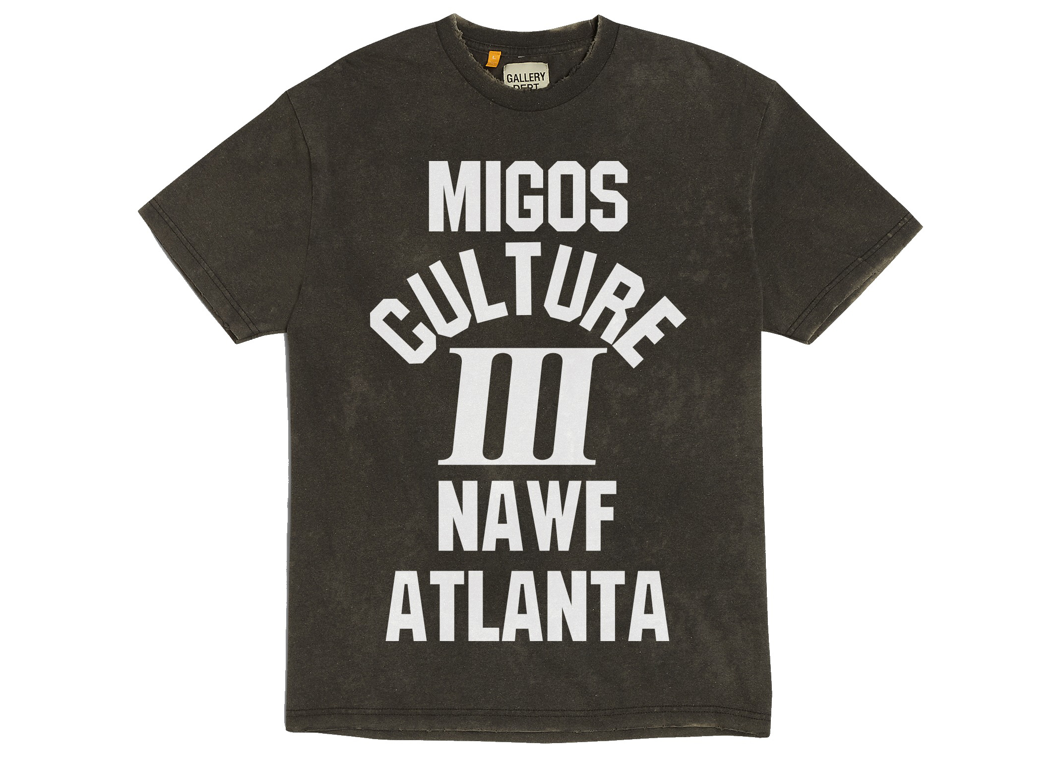 Migos x Gallery Dept. For Culture III YRN T-shirt Washed Black