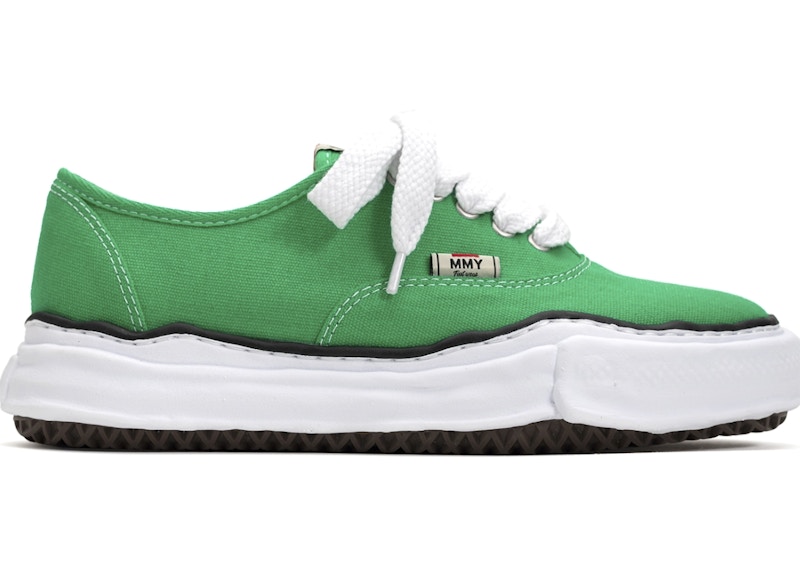 Pre-owned Miharayasuhiro Men's Maison Mihara Yasuhiro Baker Og Sole Canvas Low Sneakers In Green/white In Multi