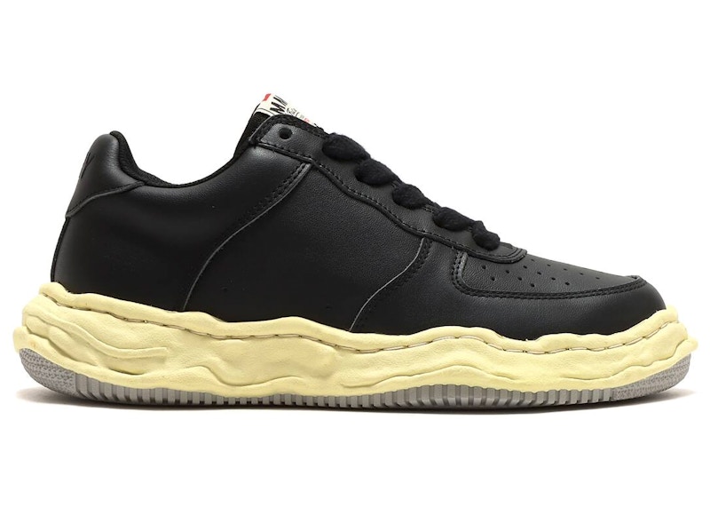 Maison Mihara Yasuhiro Wayne Leather Low Black Cream Sole Men