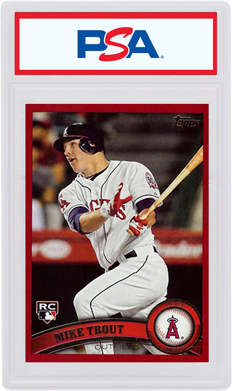 Mike Trout 2011 Topps Update Rookie Target Red Border #US175 (PSA or BGS Graded)