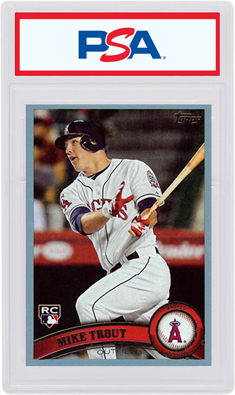 Mike Trout 2011 Topps Update Rookie Wal-Mart Blue Border #US175 (PSA or BGS Graded)