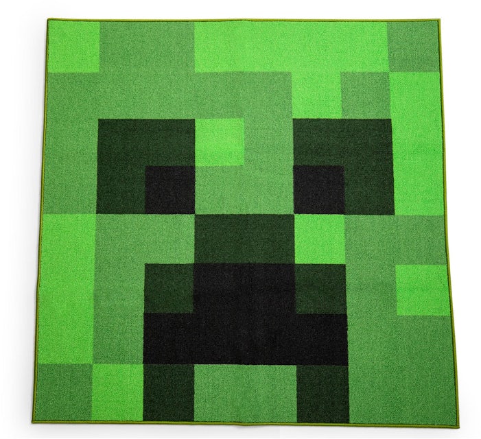 Minecraft Green Creeper Square Area Rug - GB