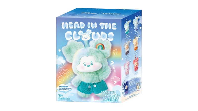 Miniso Disney Mickey Head In Clouds Vinyl Plush Pendant Single