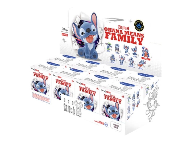MINISO新品 ディズニー STITCH OHANA MEANS FAMILY Miniso Disney Stitch Ohana Means Family Series Figure Sealed Case