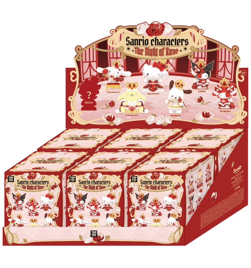 Miniso Top Toy Sanrio Characters The Night of Rose Series Sealed Case (6 Blind Box) - US Miniso Top Toy Sanrio Characters The Night of Rose Series Sealed Case (6 Blind Box) - US