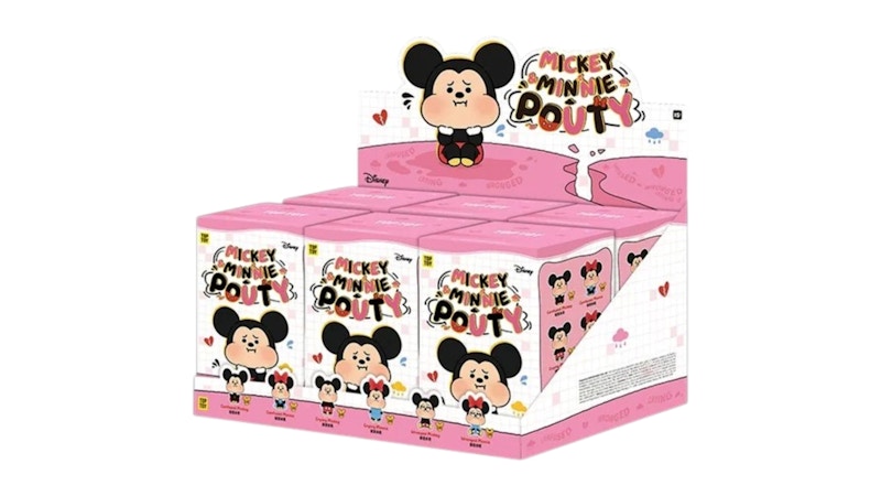 Miniso Toptoy Disney Mickey Minnie Pouty Series Plush Pendant Sealed Case (6 Blind Box)