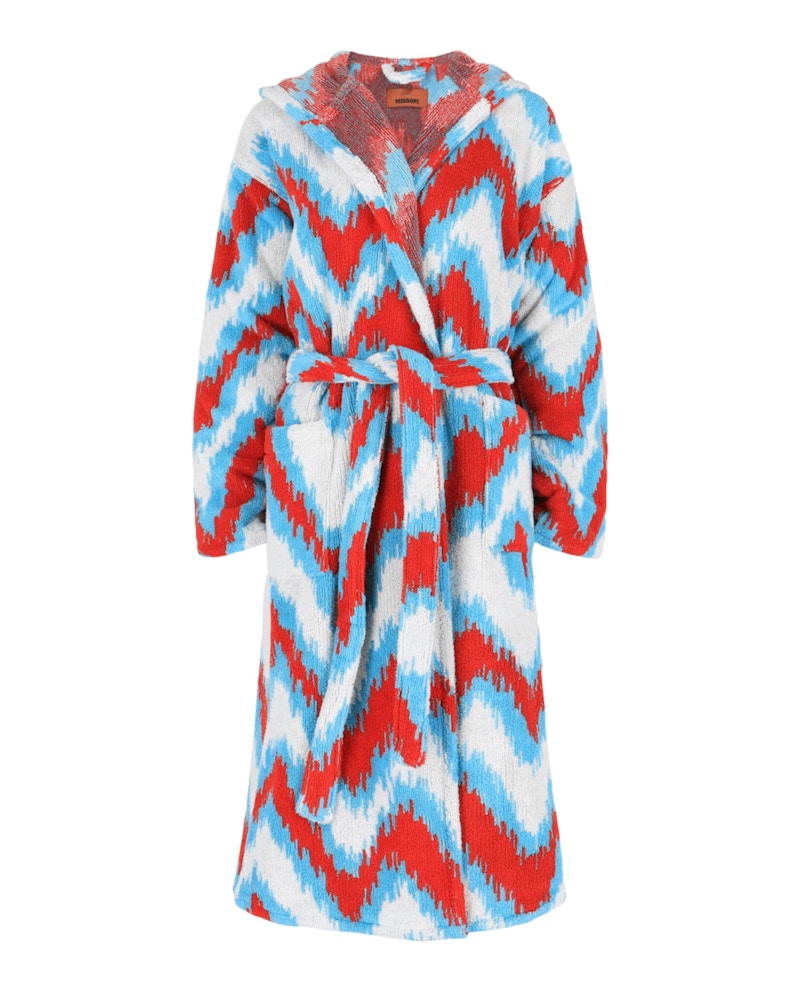 Missoni Fur Hooded Bathrobe Multi