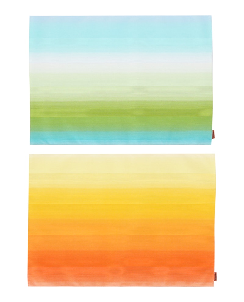 Missoni, tovagliette reversibili con gradiente (set di 2), multicolore