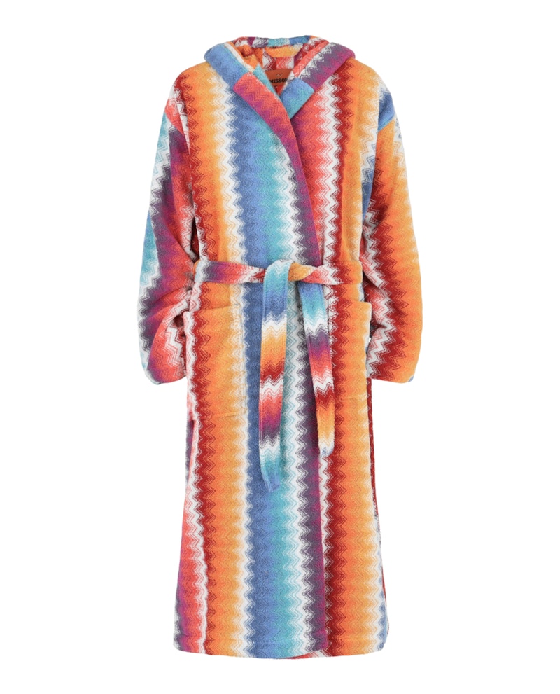 Missoni Villarica Bademantel mit Zickzackmuster, mehrfarbig
