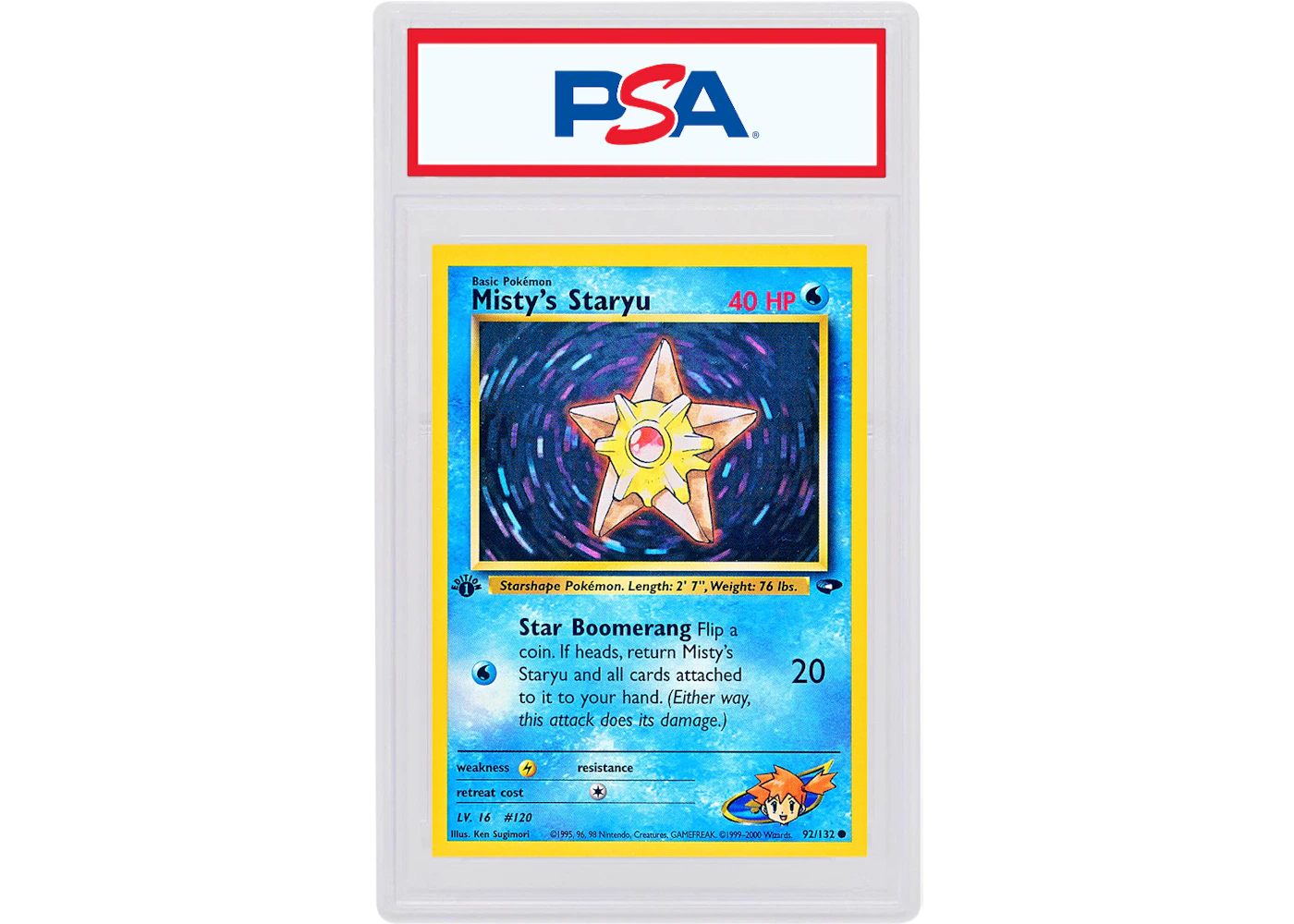 Misty's Staryu 2000 Pokemon TCG Gym Challenge 1st Edition #92/132 (PSA or BGS Graded) - 2000 - US Misty's Staryu 2000 Pokemon TCG Gym Challenge 1st Edition #92/132 (PSA or BGS Graded) - 2000 - US