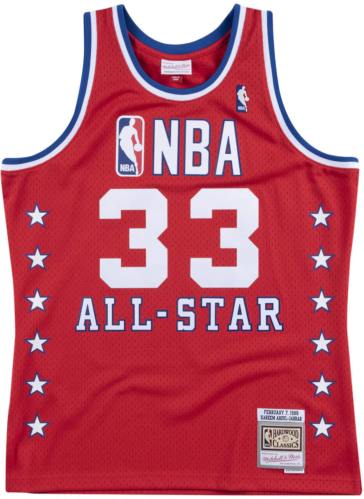 Swingman Kareem Abdul-Jabbar NBA All Star West 1988 Jersey in 2023